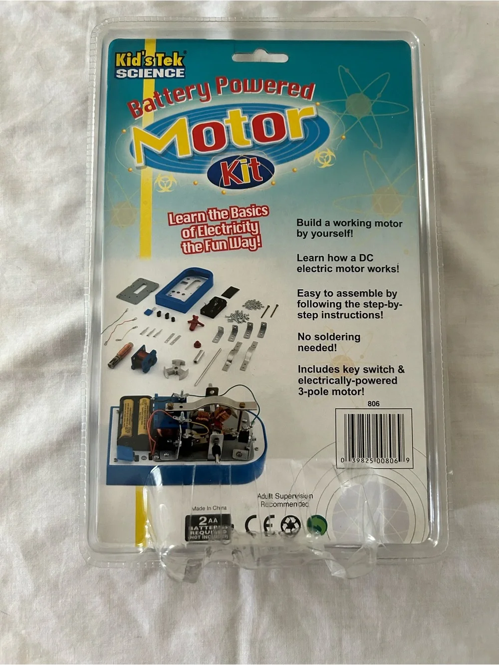 VTG Kids Tek Science Battery Powered Motor Kit/6+/New